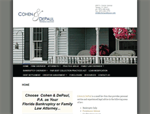 Tablet Screenshot of cohenanddepaul.com